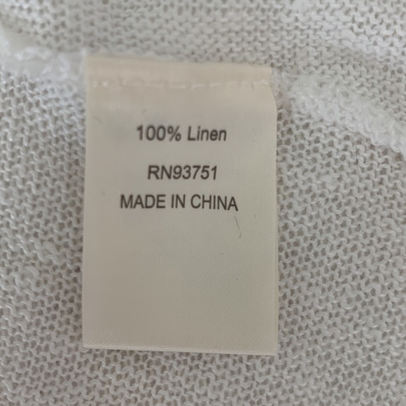 InCashmere Women’s Linen Tunic Top White S - Picture 5 of 6